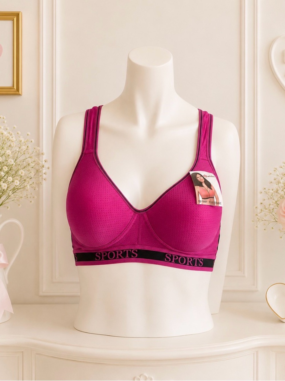 NWT 36B Wine Color Sports Bra